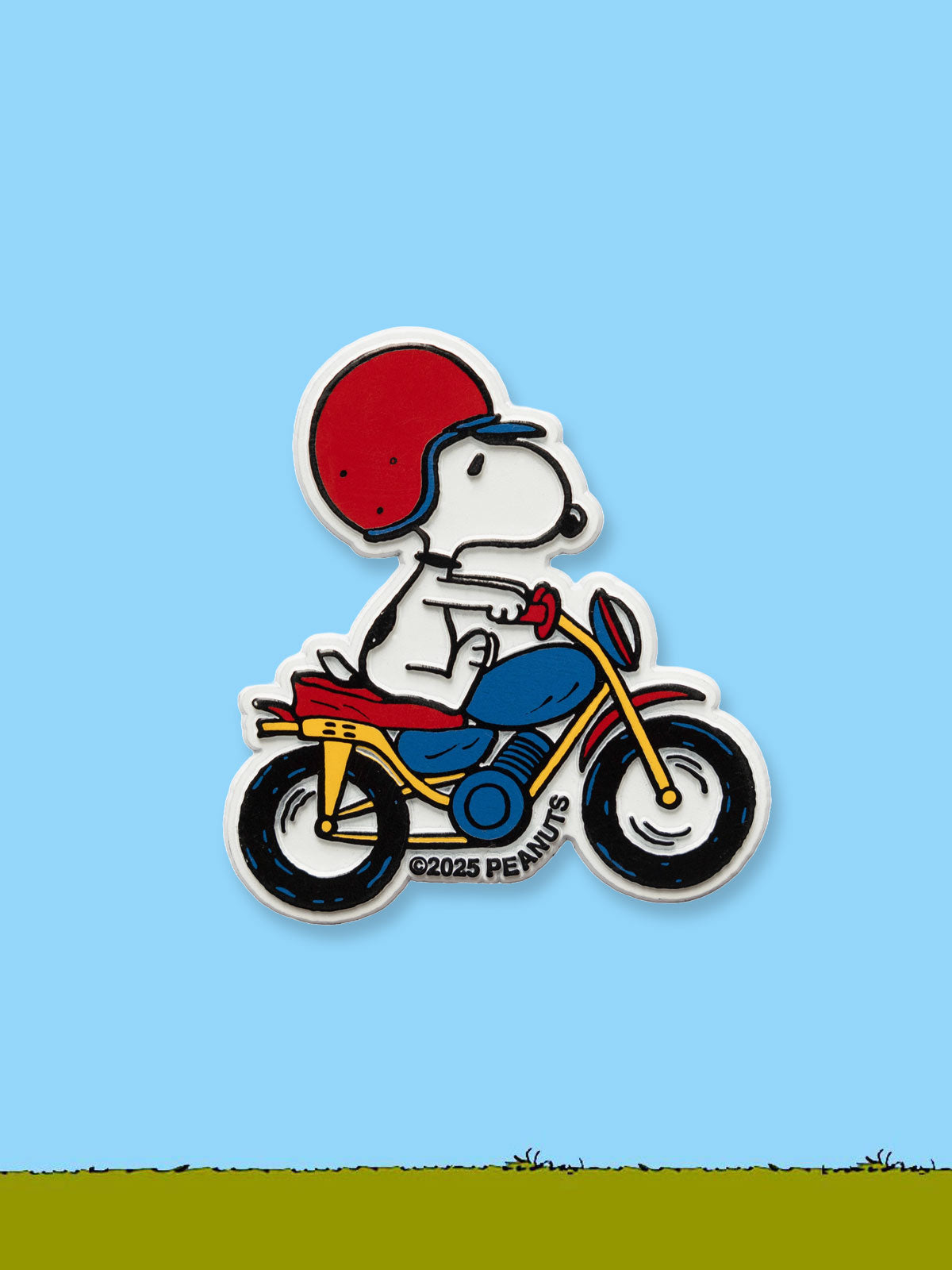 Peanuts X 3P4 Magnet - Motorcycle Snoopy