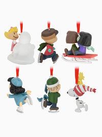 Peanuts Ornaments 'Winter Activities' - Pack of 6