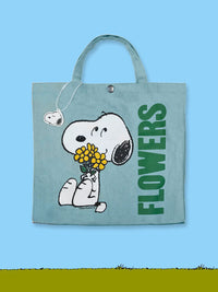 Peanuts Market Tote Bag - Snoopy Flowers