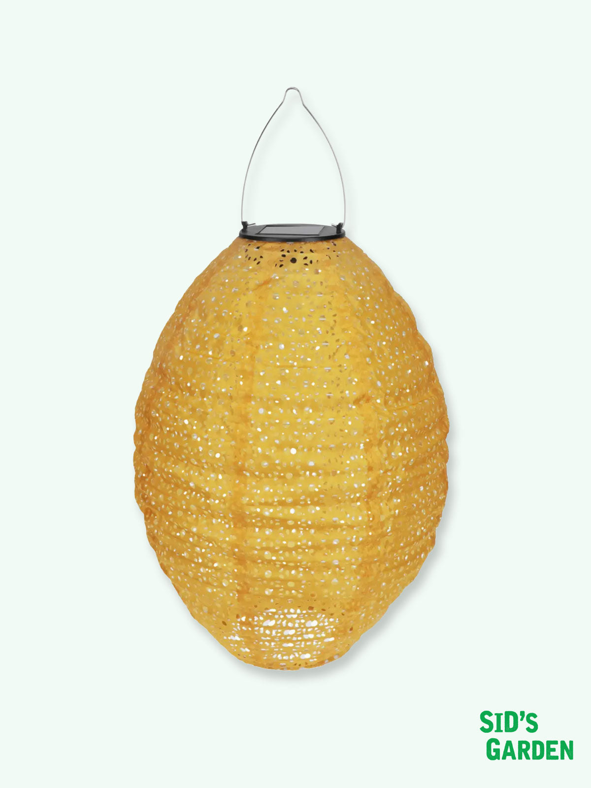 Outdoor Solar Garden Pendant Lantern - Yellow