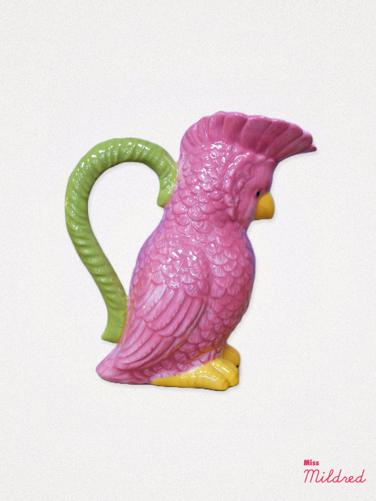 Ceramic Polly Parrot Jug - Pink