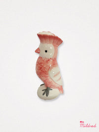 Porcelain Pink Parrot 'Soliflore' Vase