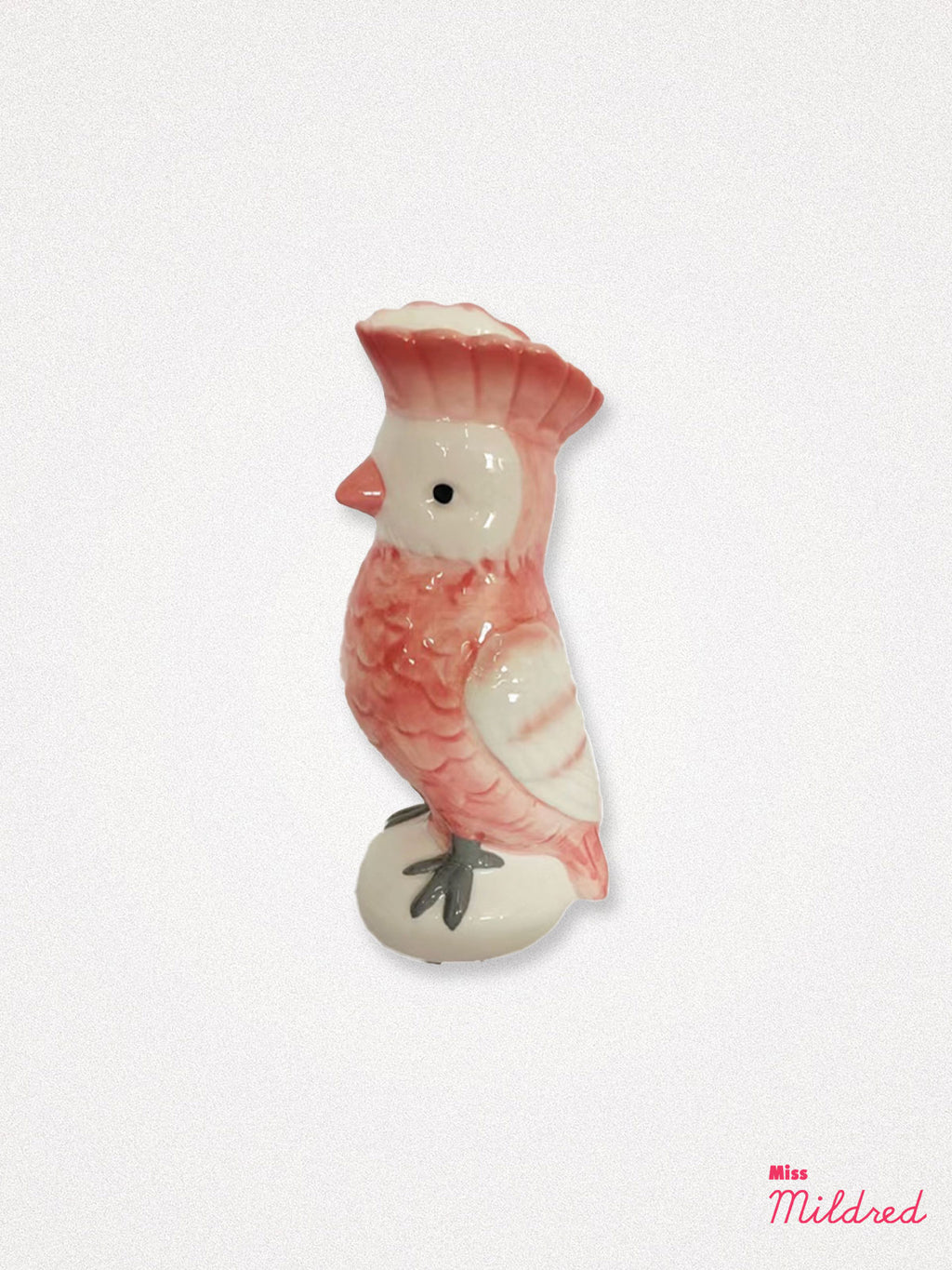 Porcelain Pink Parrot 'Soliflore' Vase