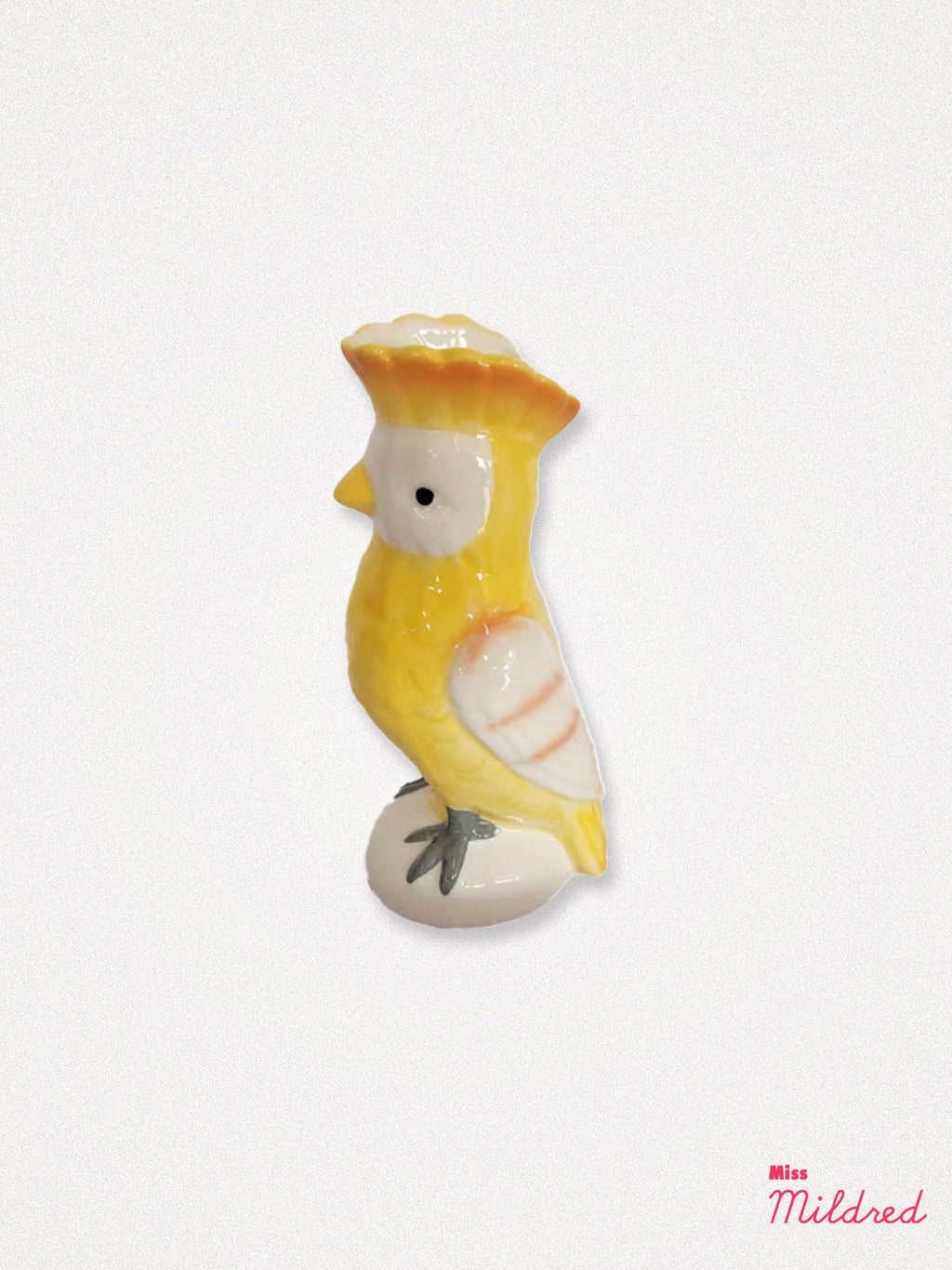 Porcelain Yellow Parrot 'Soliflore' Vase