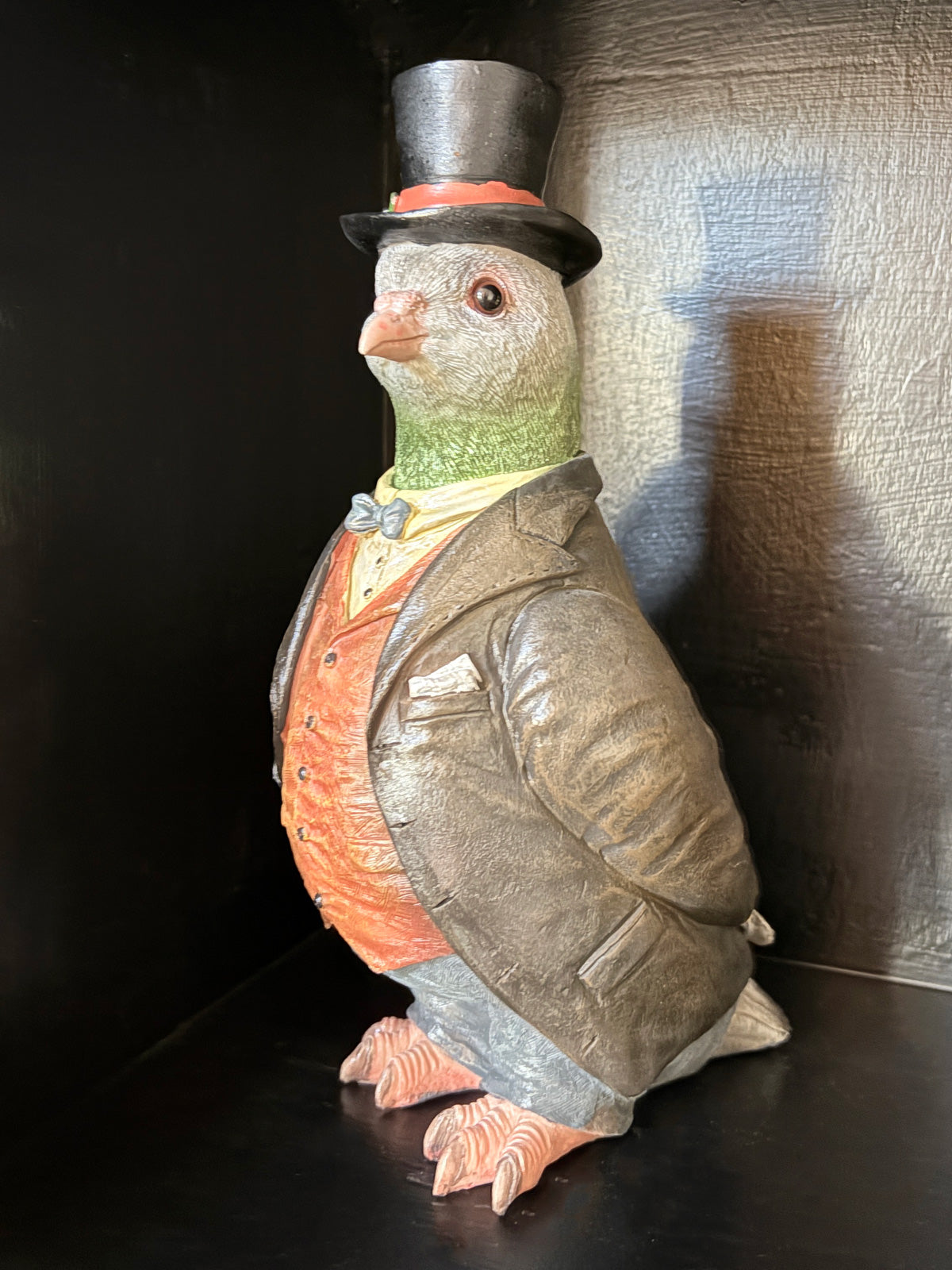 Quirky Pigeon in a Suit Statue - 27cm
