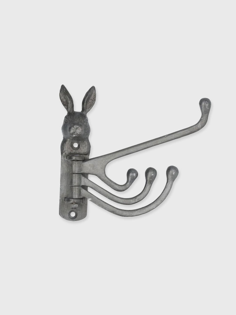 Metal Rabbit Multi Hook - Silver