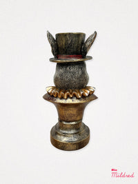 Top Hat Rabbit Bunny Bust - Bronze and Gold