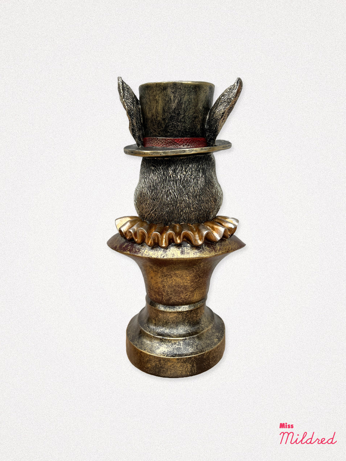 Top Hat Rabbit Bunny Bust - Bronze and Gold