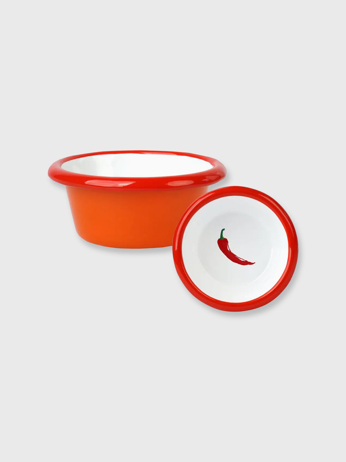 Red Chilli Enamel Dip / Pinch Bowl - 8cm