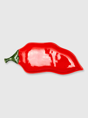 Red Chilli Shaped Serving Plate - 30cm