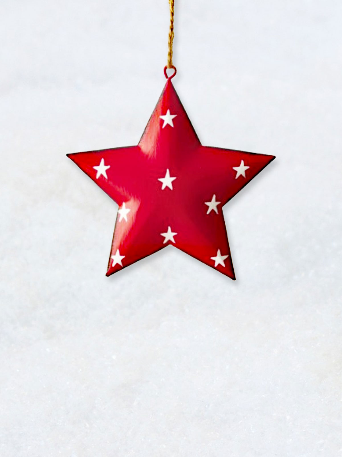 Christmas Decoration - Red Metal Star