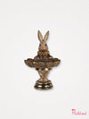 Bunny Rabbit Holding Tray - Gold & Brown