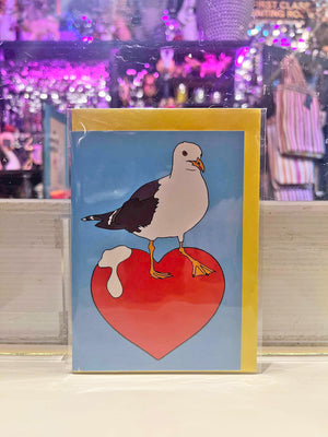 Greeting Card - Seagull Poop Heart