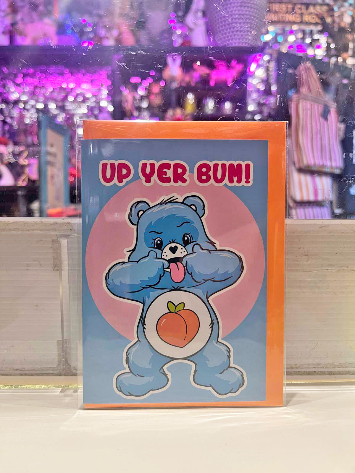 Greeting Card - Up Yer Bum Bear