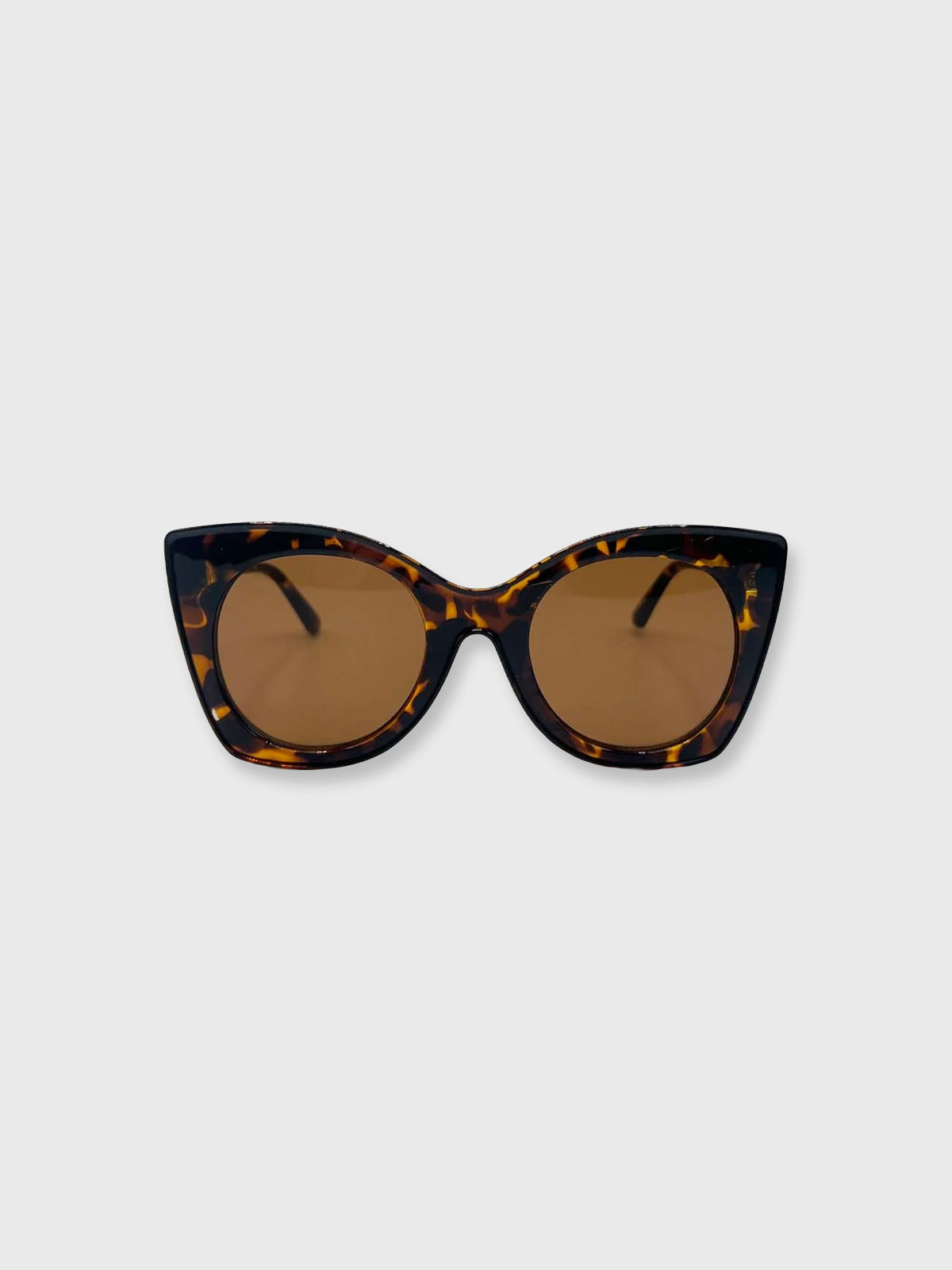 Sunglasses Oversized Round 1950's Cat-Eye - Tortoiseshell