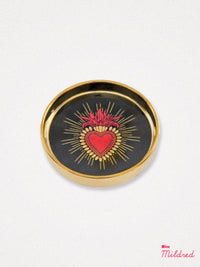 Round Trinket Dish -Sacred Heart Flame