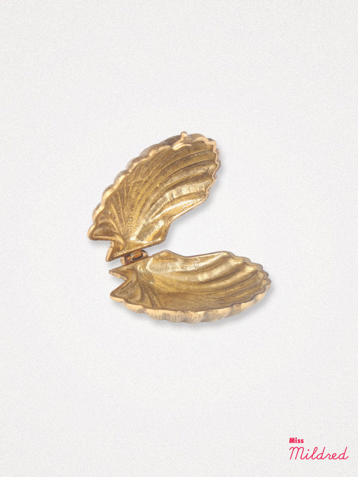 Scallop Clam Shell Shaped Trinket Dish - Gold