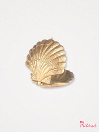 Scallop Clam Shell Shaped Trinket Dish - Gold