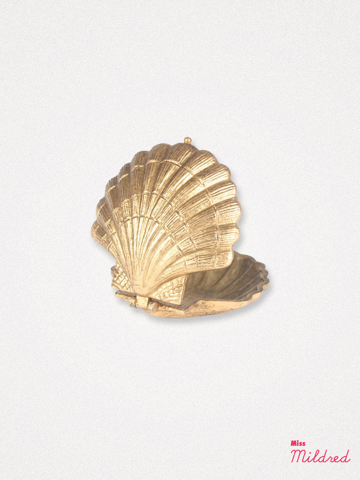 Scallop Clam Shell Shaped Trinket Dish - Gold