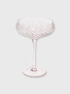 Cocktail Coupe Glass - Pink Tint