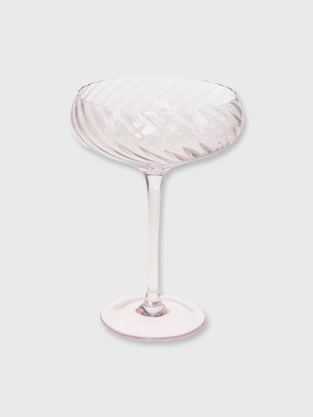 Cocktail Coupe Glass - Pink Tint