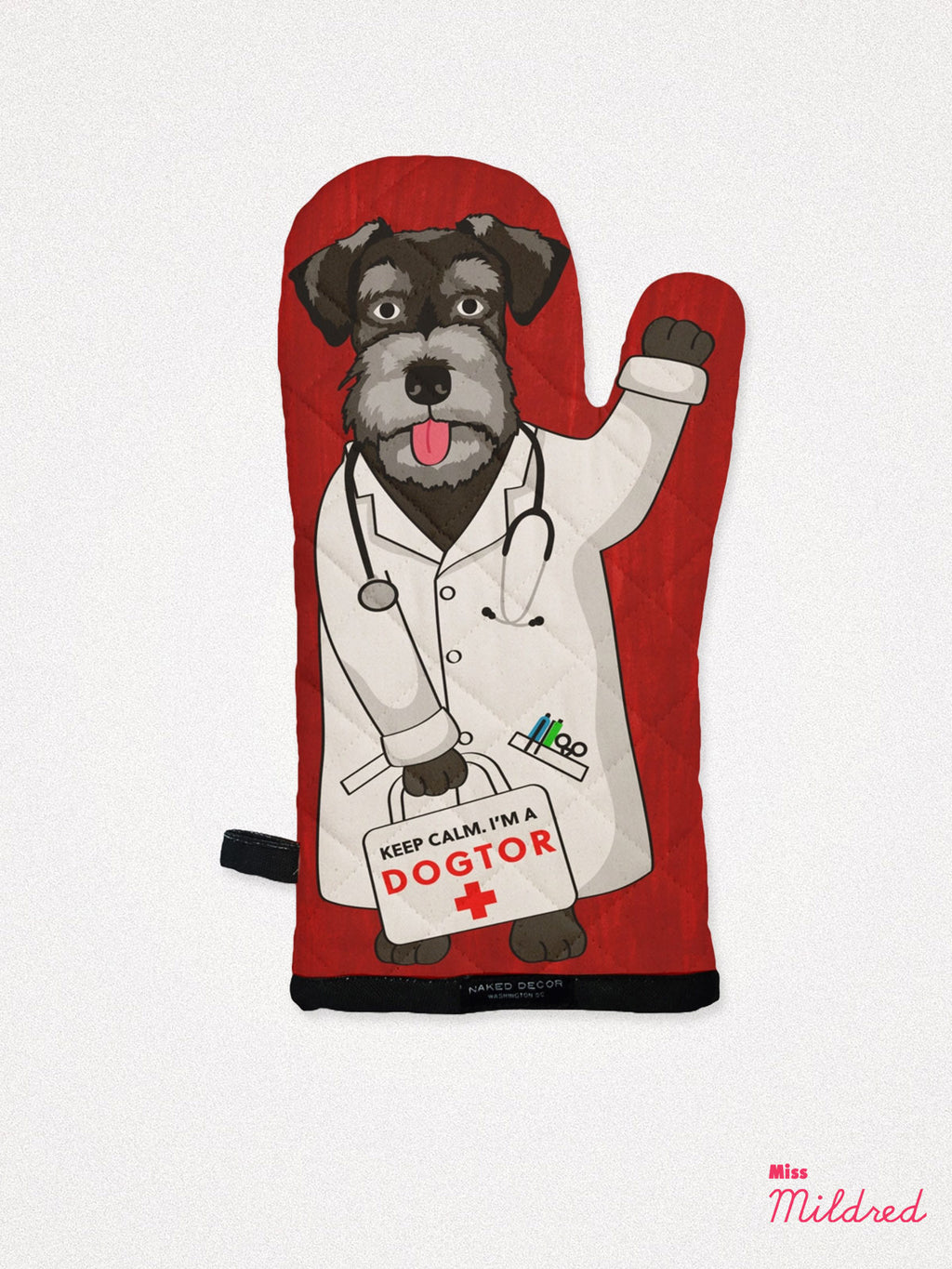 Schnauzer Keep Calm, I'm A Dogter - Oven Mitt