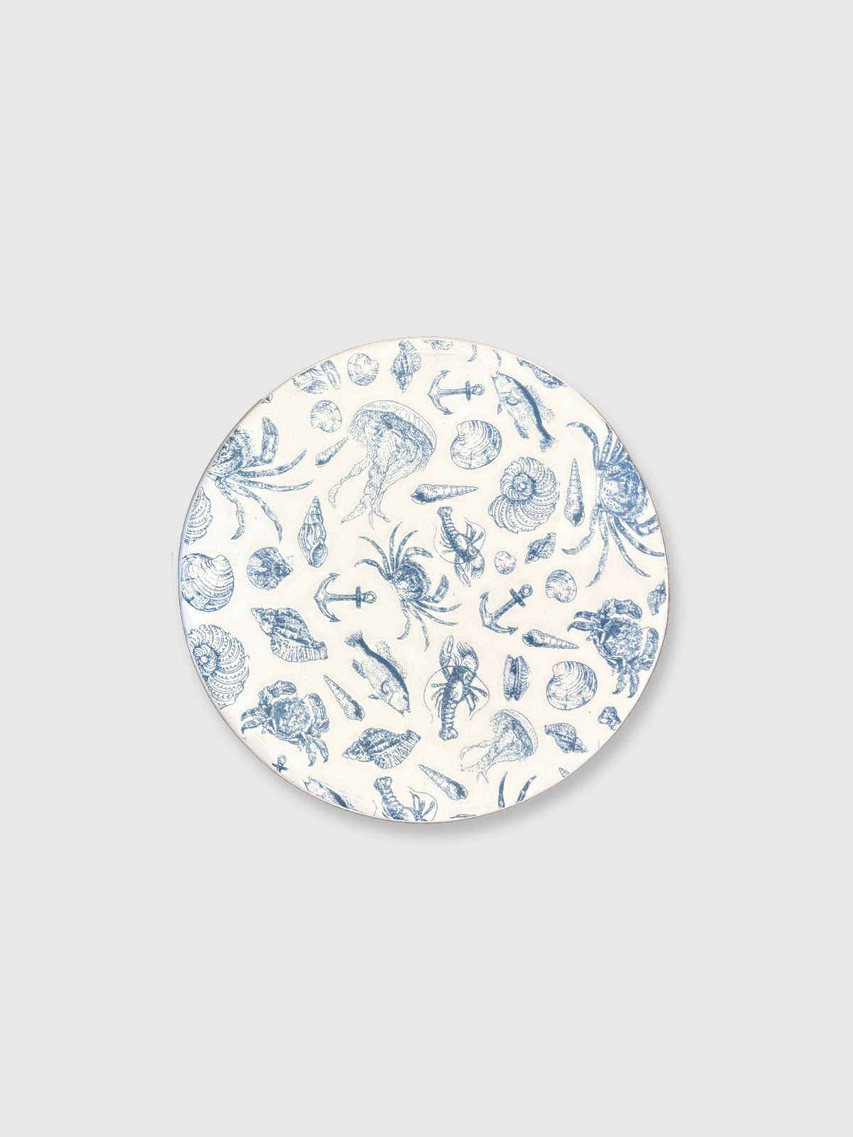 Sea Creatures Round Ceramic Coaster