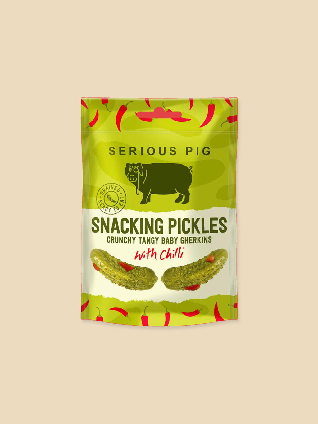 Serious Pig - Snacking Pickles with Chilli - 40g