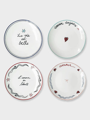 Love is Freedom - Set of 4 Side Plates