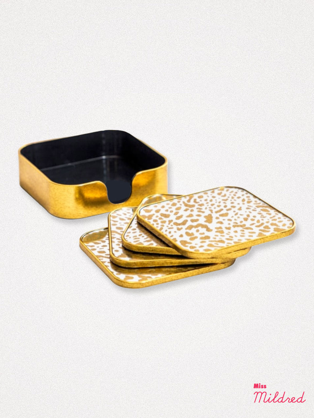 Set of 4 Leopard Print Coasters