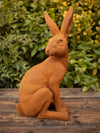 Sitting Hare Garden Statue - Cast Iron