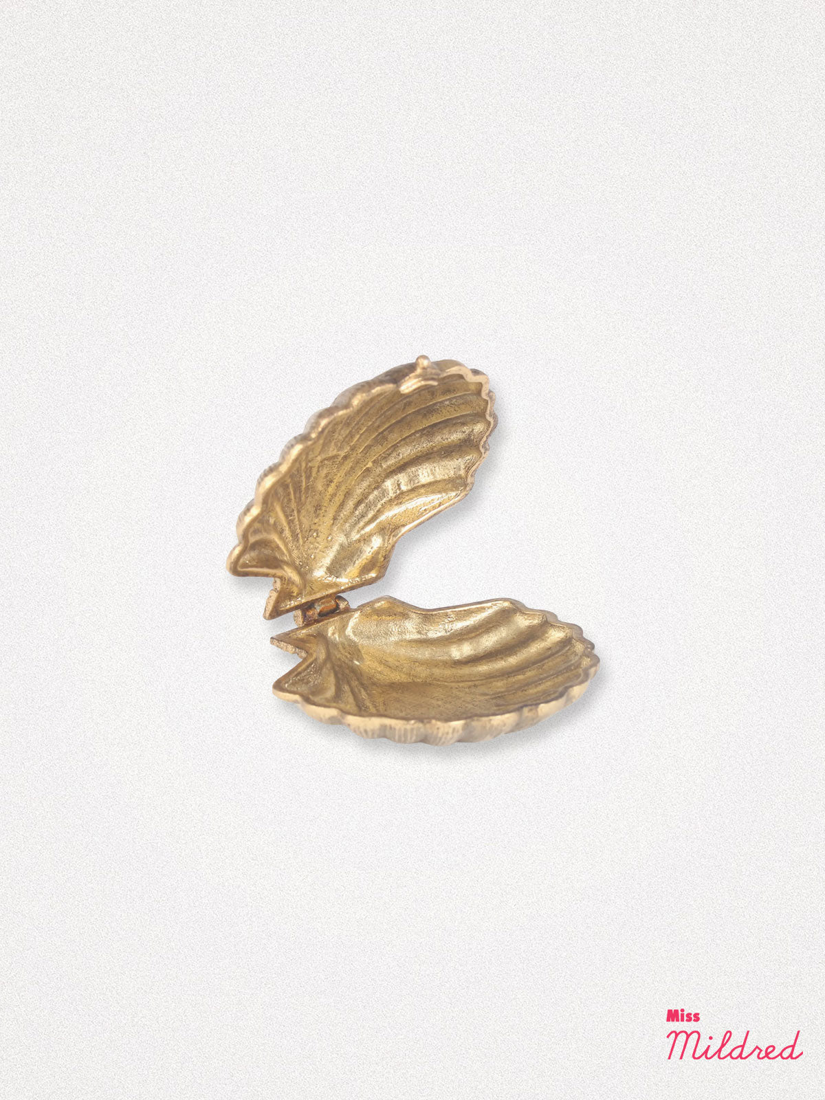Small Scallop Clam Shell Shaped Trinket Dish - Gold