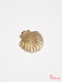 Small Scallop Clam Shell Shaped Trinket Dish - Gold