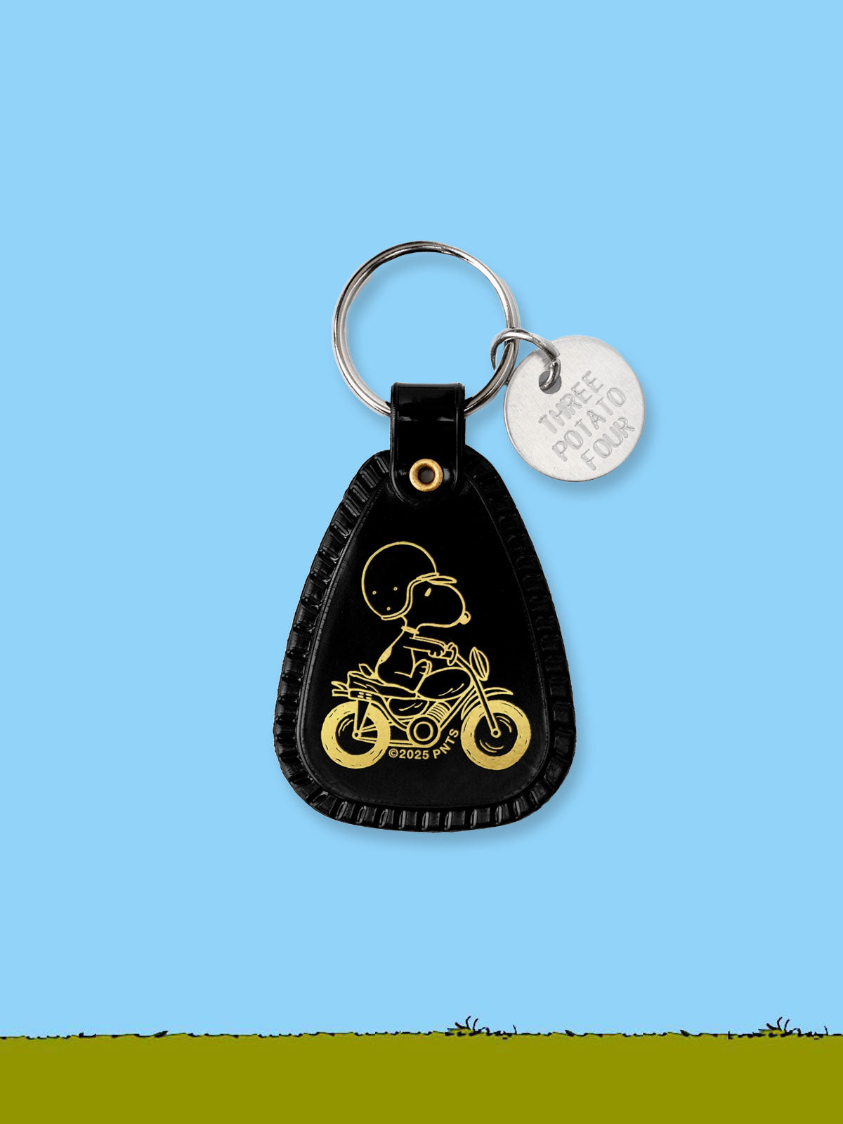 Peanuts X 3P4 Keyring - Snoopy Motorcycle