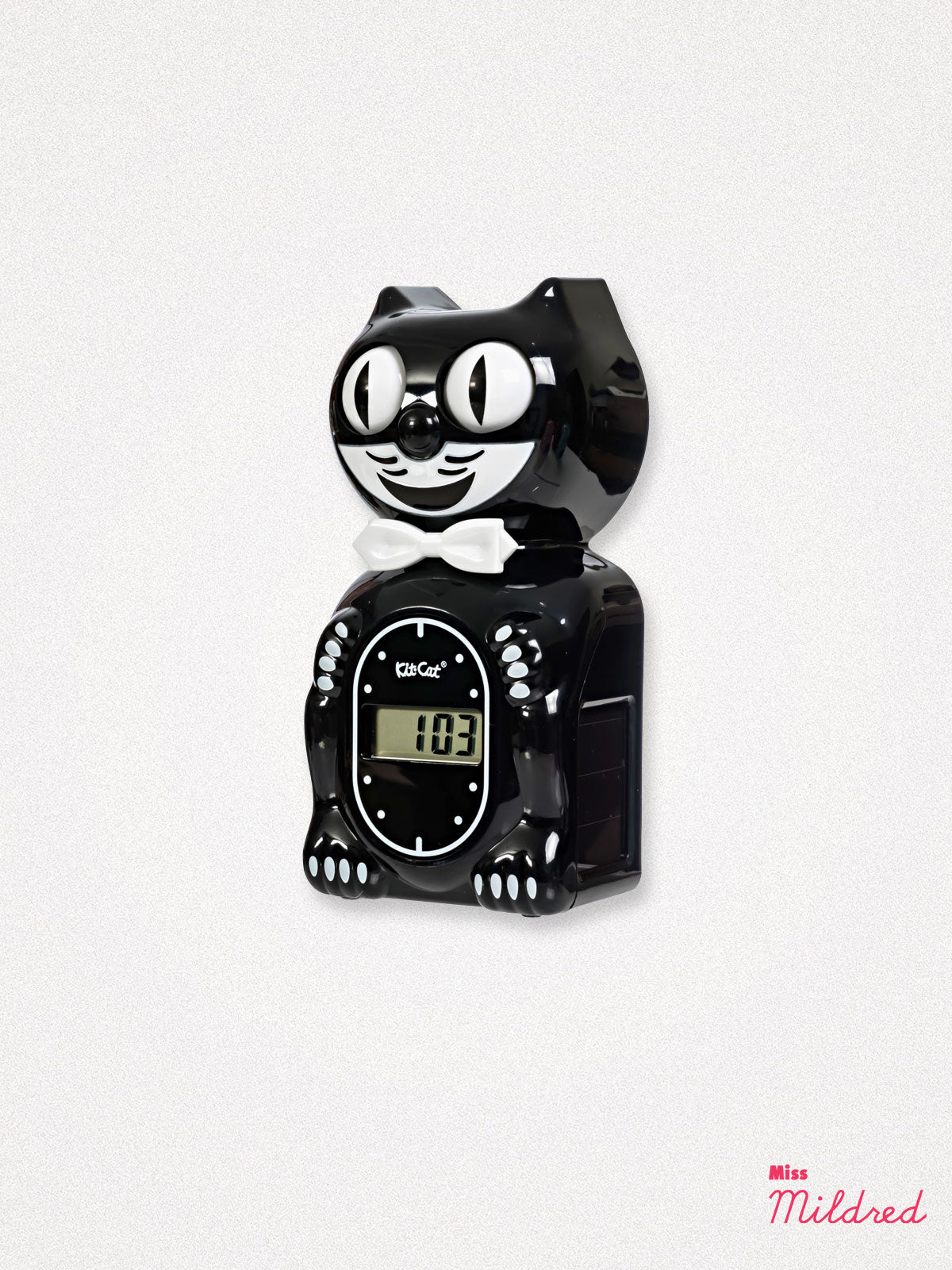 Solar Kit-Cat Clock Digital Alarm Klock – Classic Black