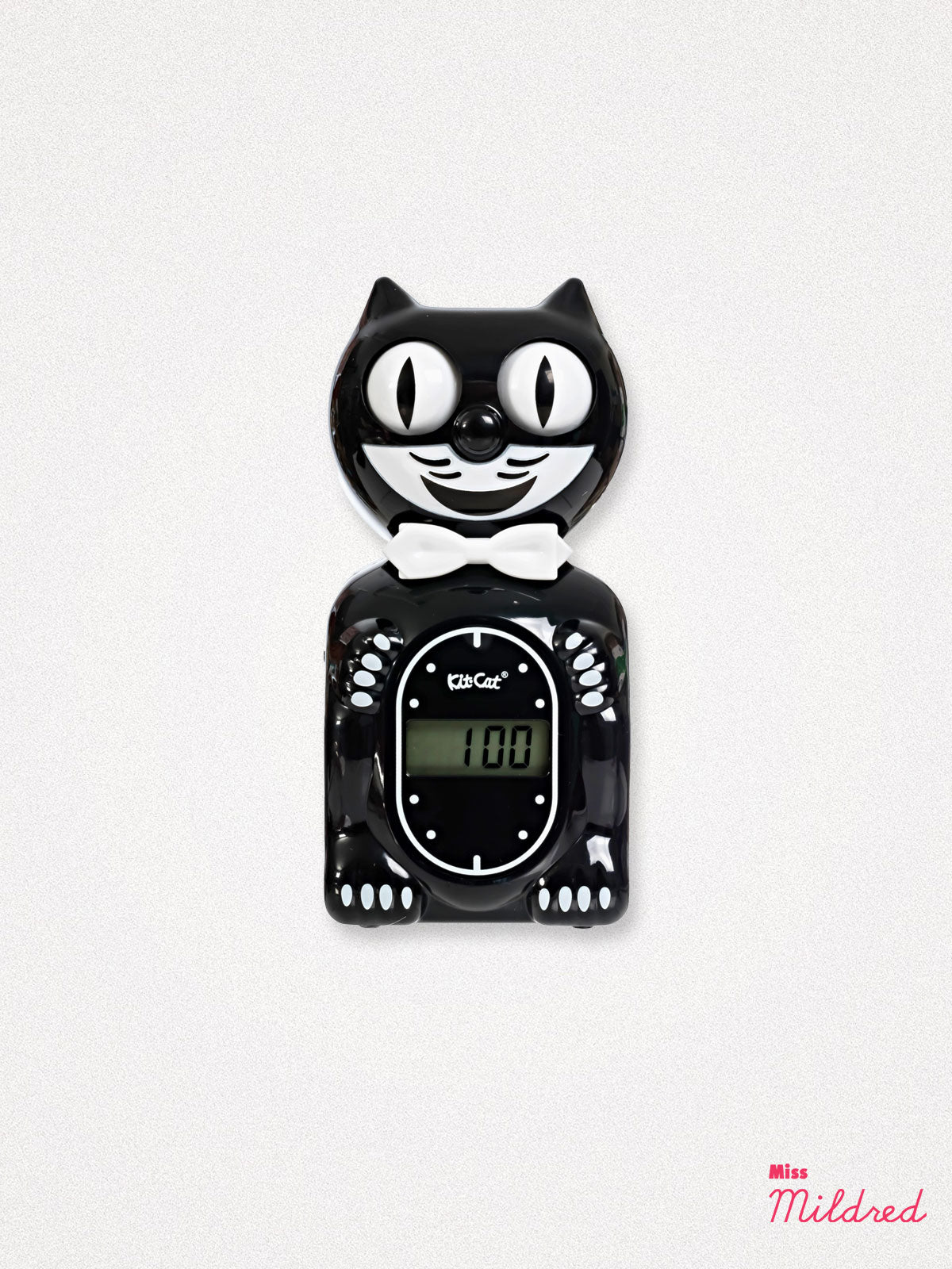 Solar Kit-Cat Clock Digital Alarm Klock – Classic Black