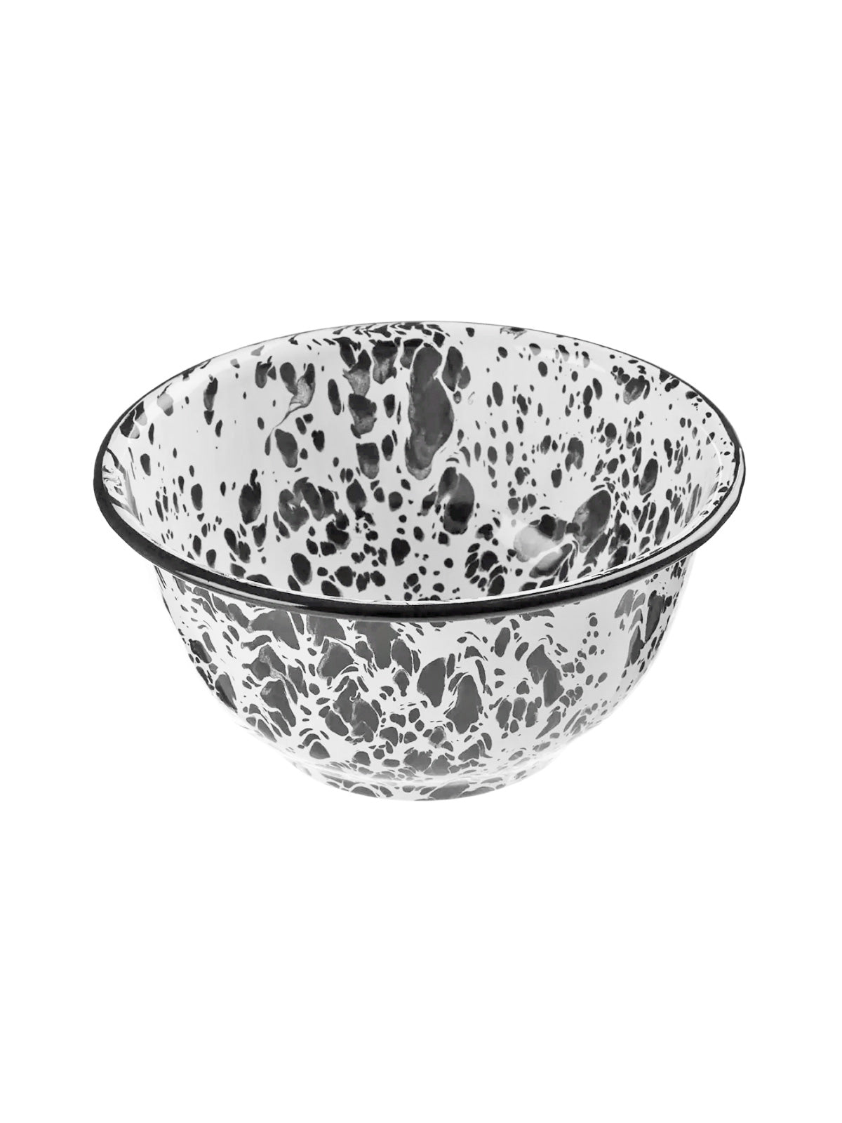 Splatterware Enamel Black and White Large Bowl - 20cm