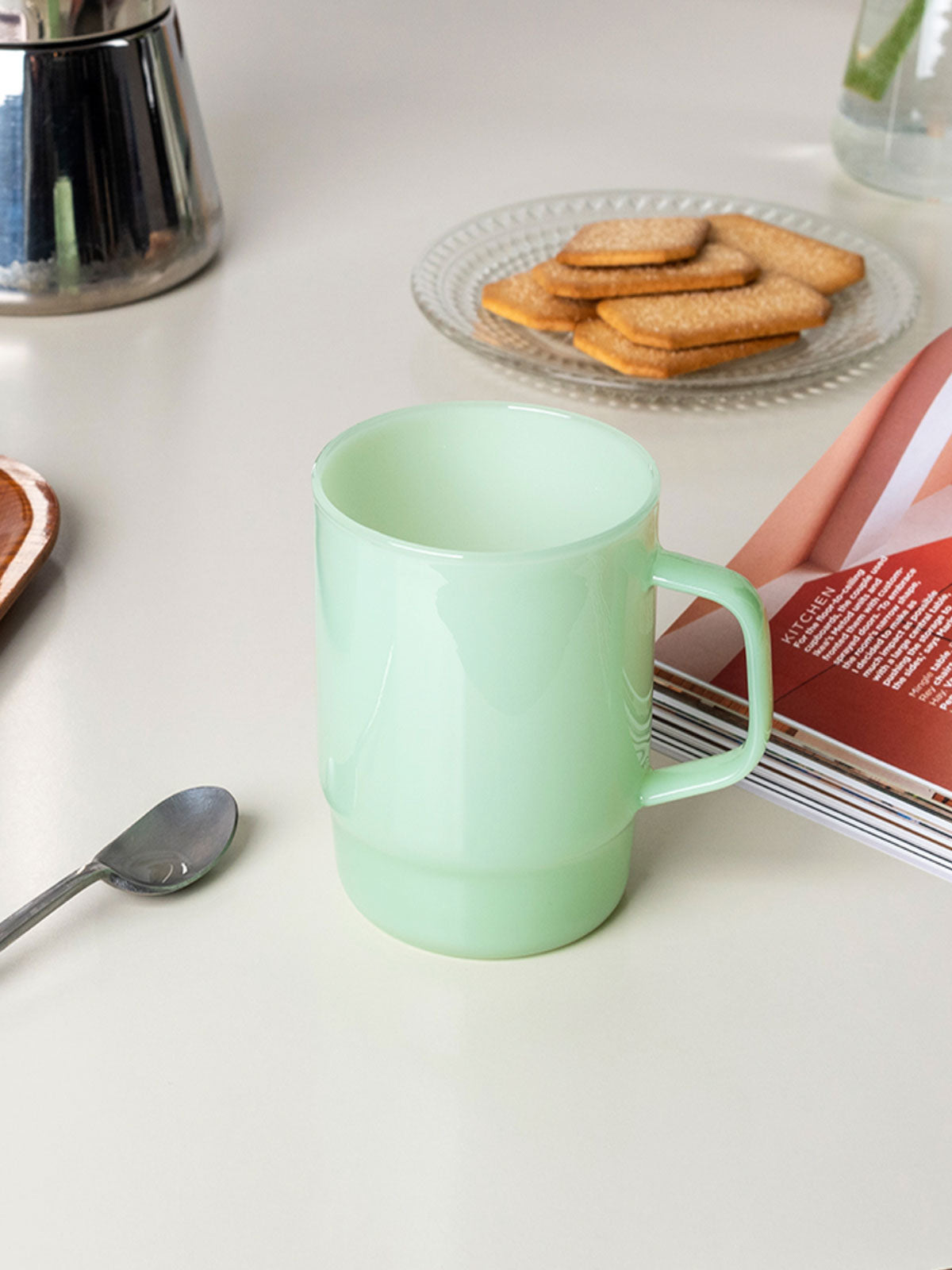 Jade Green Glass Coffee Cup - 280ml