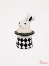 Rabbit In A Hat Ceramic Jar