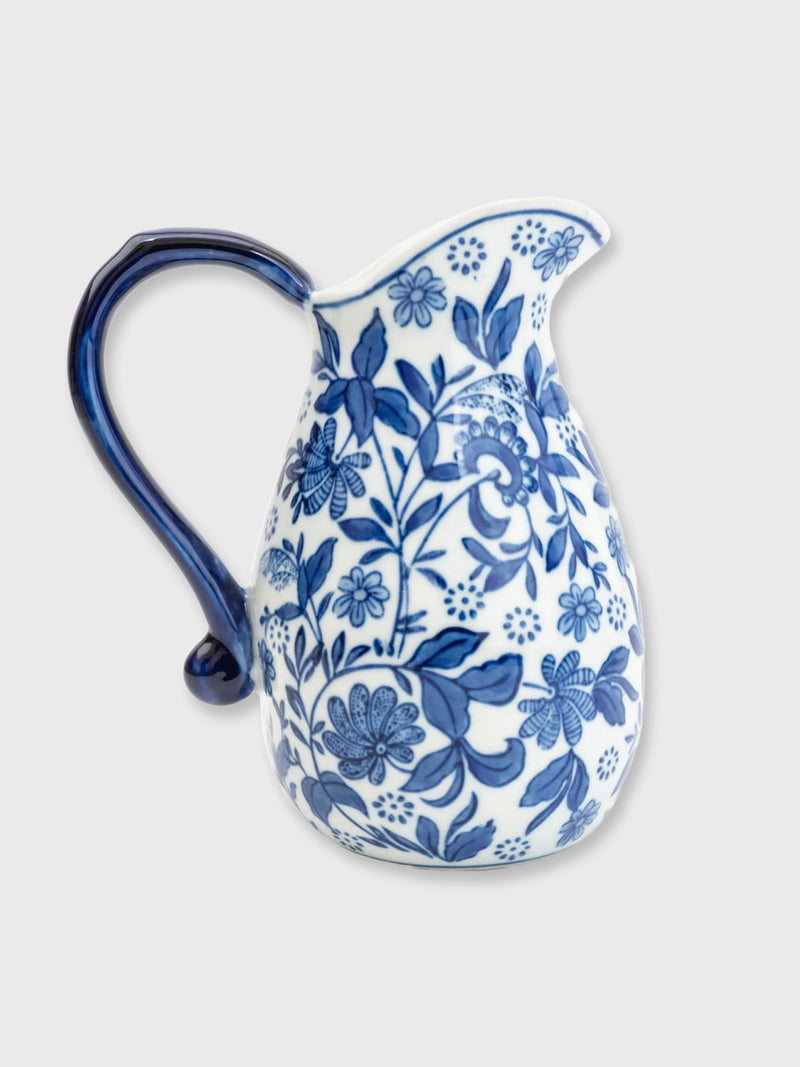 Sumatra Blue & White Jug - 21cm