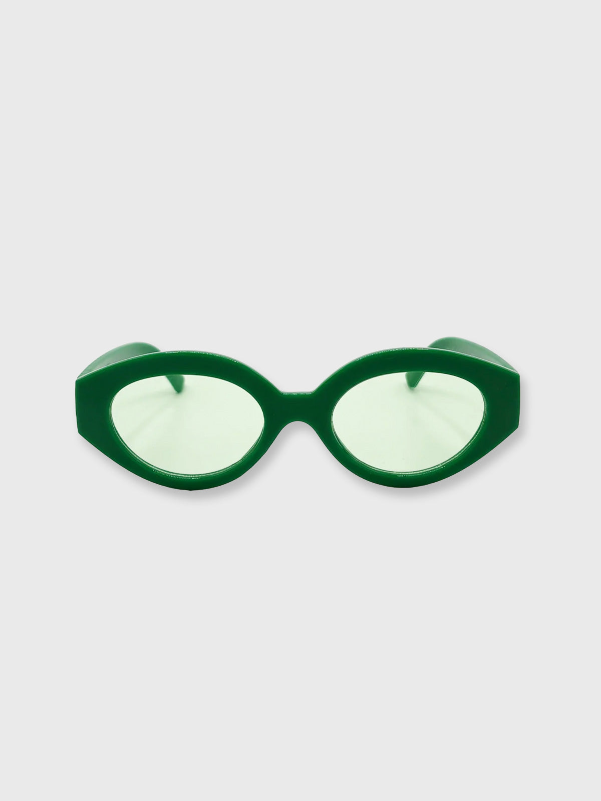 Sunglasses Retro Small Oval - Green