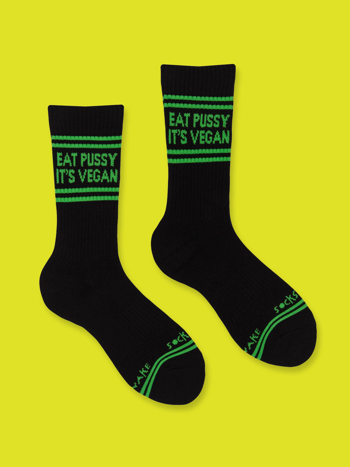 Sweary Socks - Eat Pussy Vegan - Black