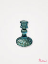 Glass Candle Holder 10.5cm - Teal