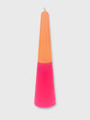 Cone Candle - Two Tone Pink and Orange - 25cm