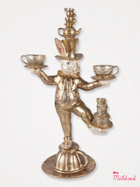 Large Alice Rabbit Tea Party Statue Figure