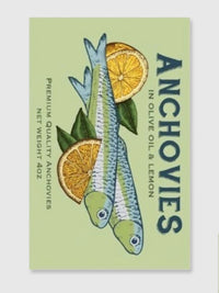 Tinned Fish Tea Towel - Anchovies