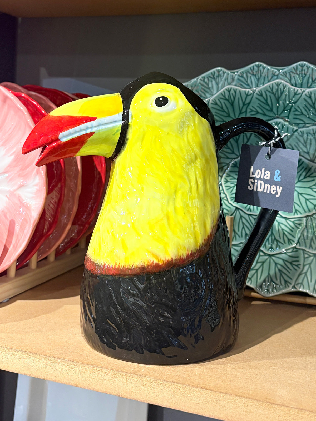 Toucan Shaped Ceramic Jug - 24cm