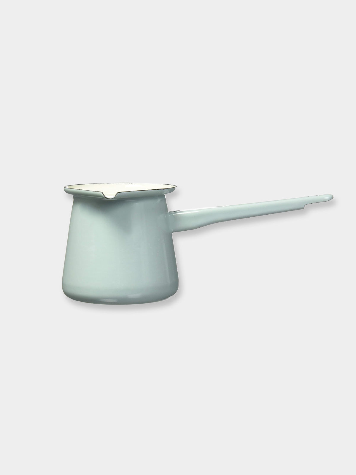 Traditional Style Enamel Turkish Coffeepot Saucepan 0.4L - Sage