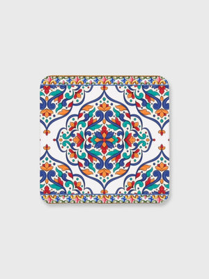 Tuscany Ceramic Coaster - Red, Orange and Blue