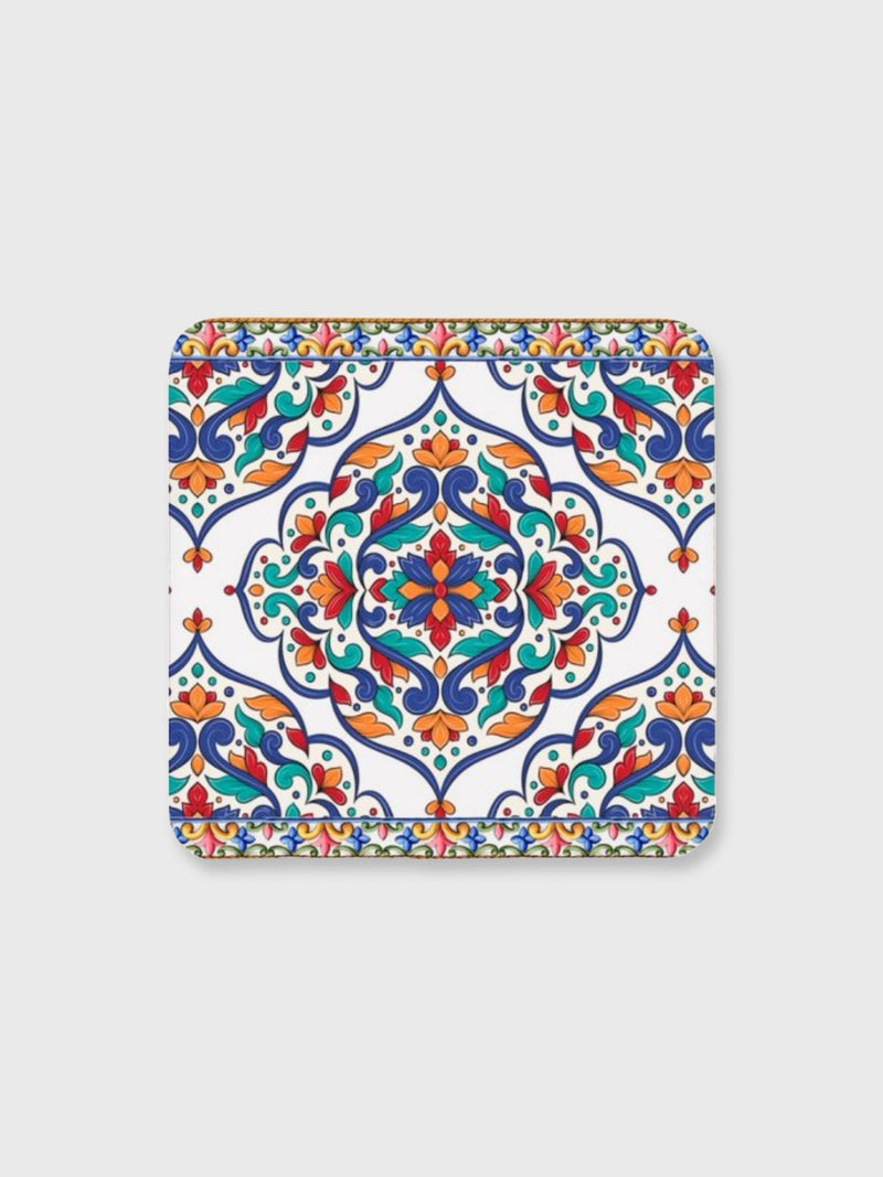 Tuscany Ceramic Coaster - Red, Orange and Blue